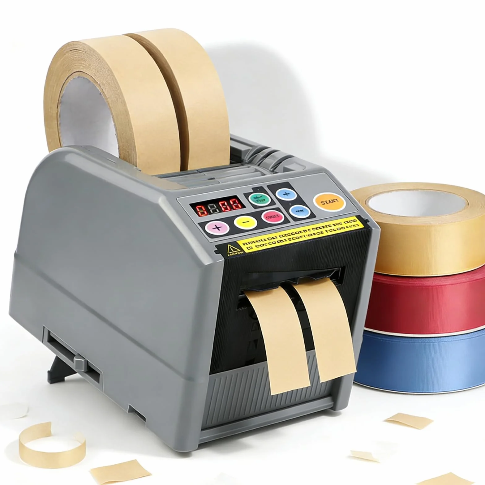 Automatisch Klebebandspender Bandspender, Automatischer Klebebandabroller Bandschneidemaschine Elektrischer Bandschneider FüR Geschenkband,Paketklebeband,Klebestreifen Bandbreite 6–60mm,Länge 5–999mm