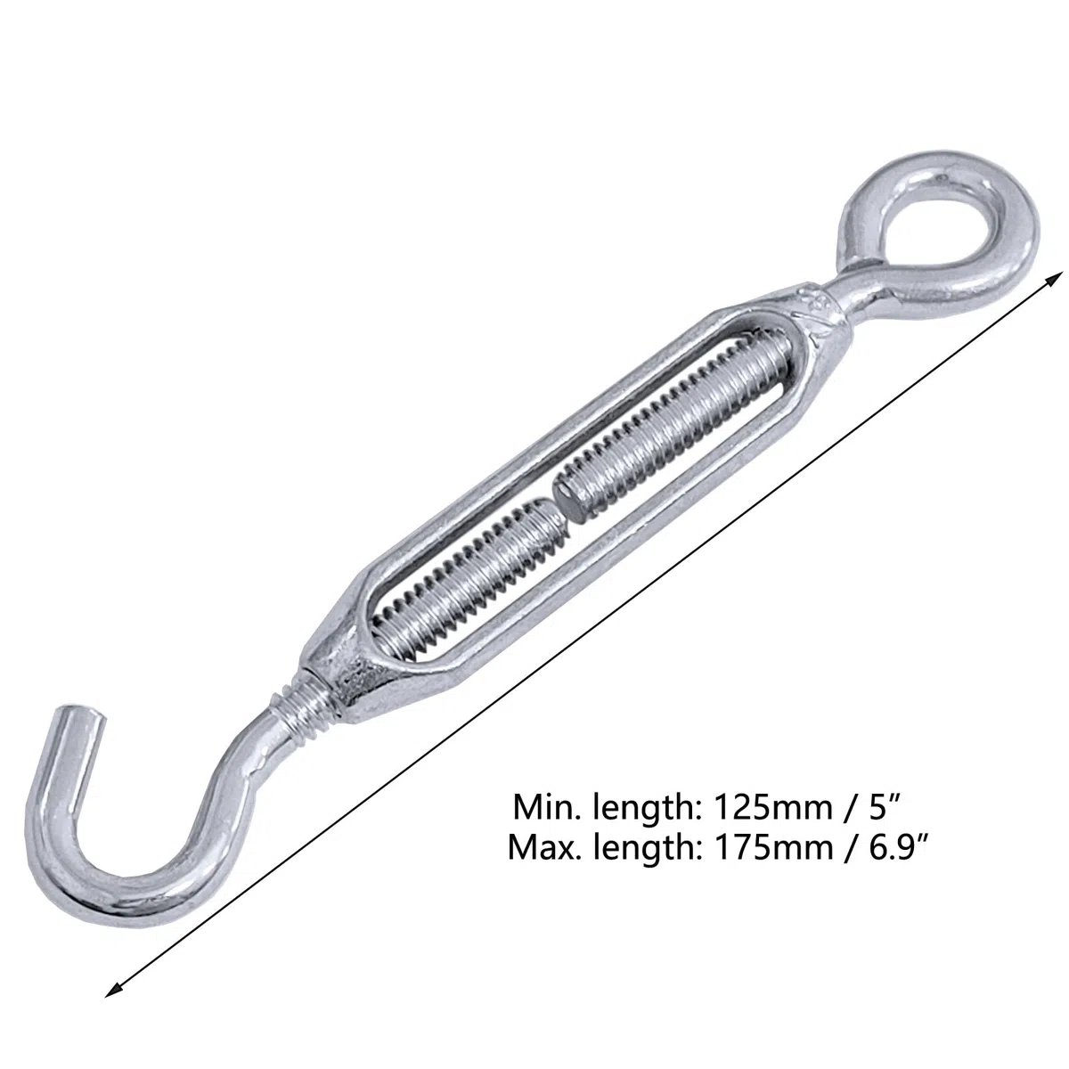 Young Wolf Legierter Stahl, der Anti-Sag Garten Tür Tor Kabel Kits für Outdoor Holz Zaun Tor Unterstützung (2, Silber)