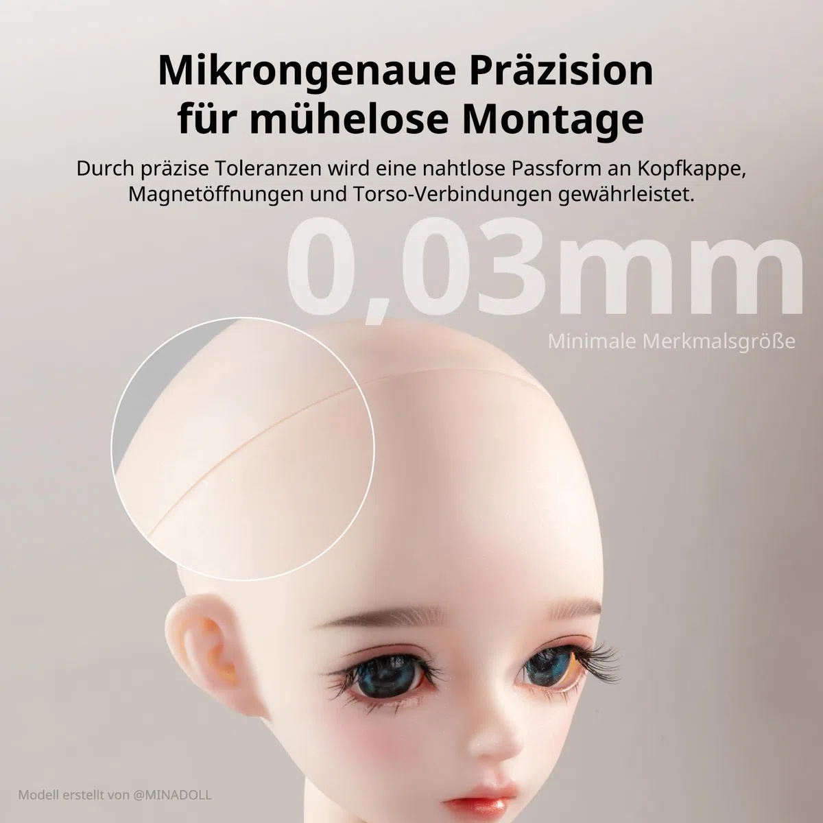 Anycubic BJD Wear-Resistant 3D Drucker Harz, Authentische BJD Hautfarben, Anti-Vergilbung & Kratzfestes UV-Resin für Kugelgelenkpuppen, Hohe Präzision & Einfaches Makeup (Mia Pink, 1 kg)