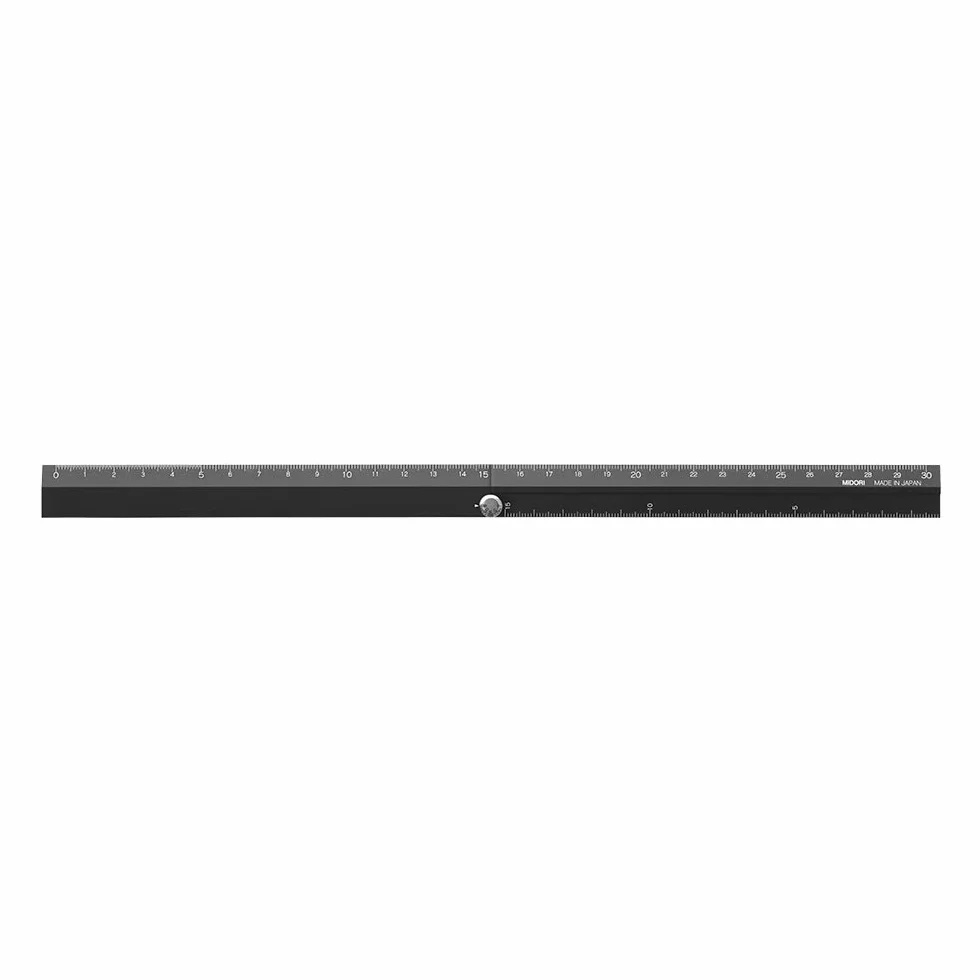 Midori Multi Aluminium-Lineal, 30 cm, Schwarz (42254006)