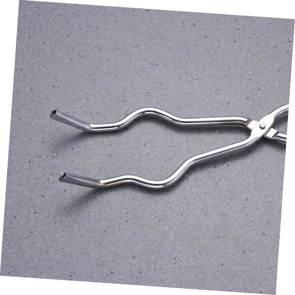 iplusmile Chromstahl-kratzzange Mit Rutschfestem Griff Hitzebeständig Für Tiegel Kolben Und Bechergläser Langlebiges Laborzubehör in Silber