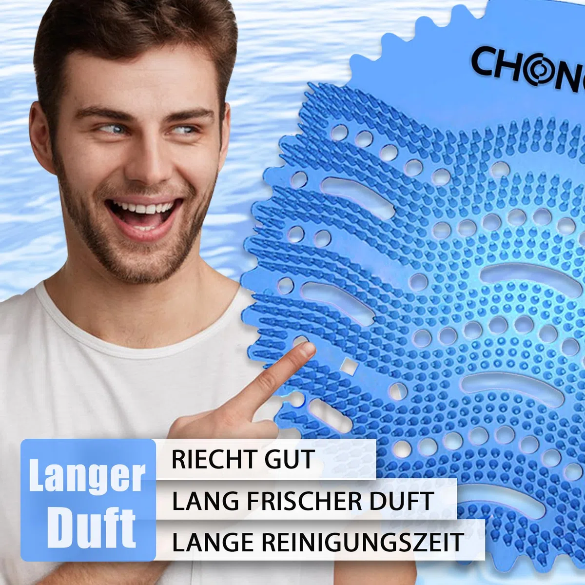 12 Urinalsieb Mit Duft, Spritzschutz, Lufterfrischer Einzeln Verpackt für WC, Gästebad, Bad, Öffentliche Toiletten - 4 Meeresbrise, 4 Zitrone, 4 Orange