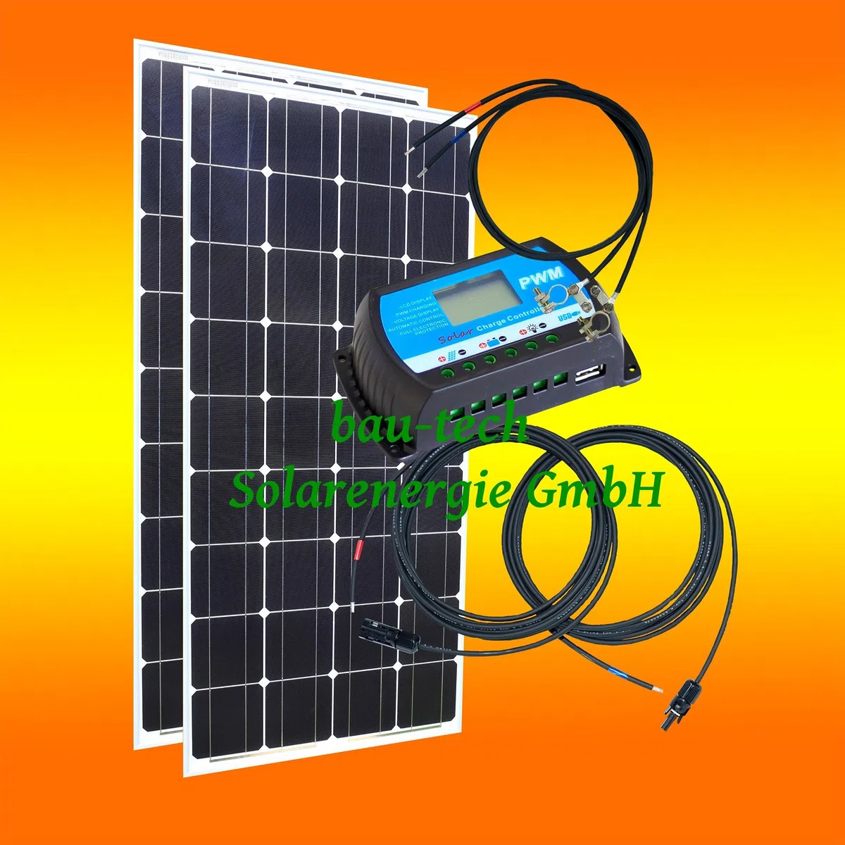 200Watt 12Volt Inselanlage, Solar Bausatz, Basis Set für Garten Camping von BAU-tech Solarenergie GmbH