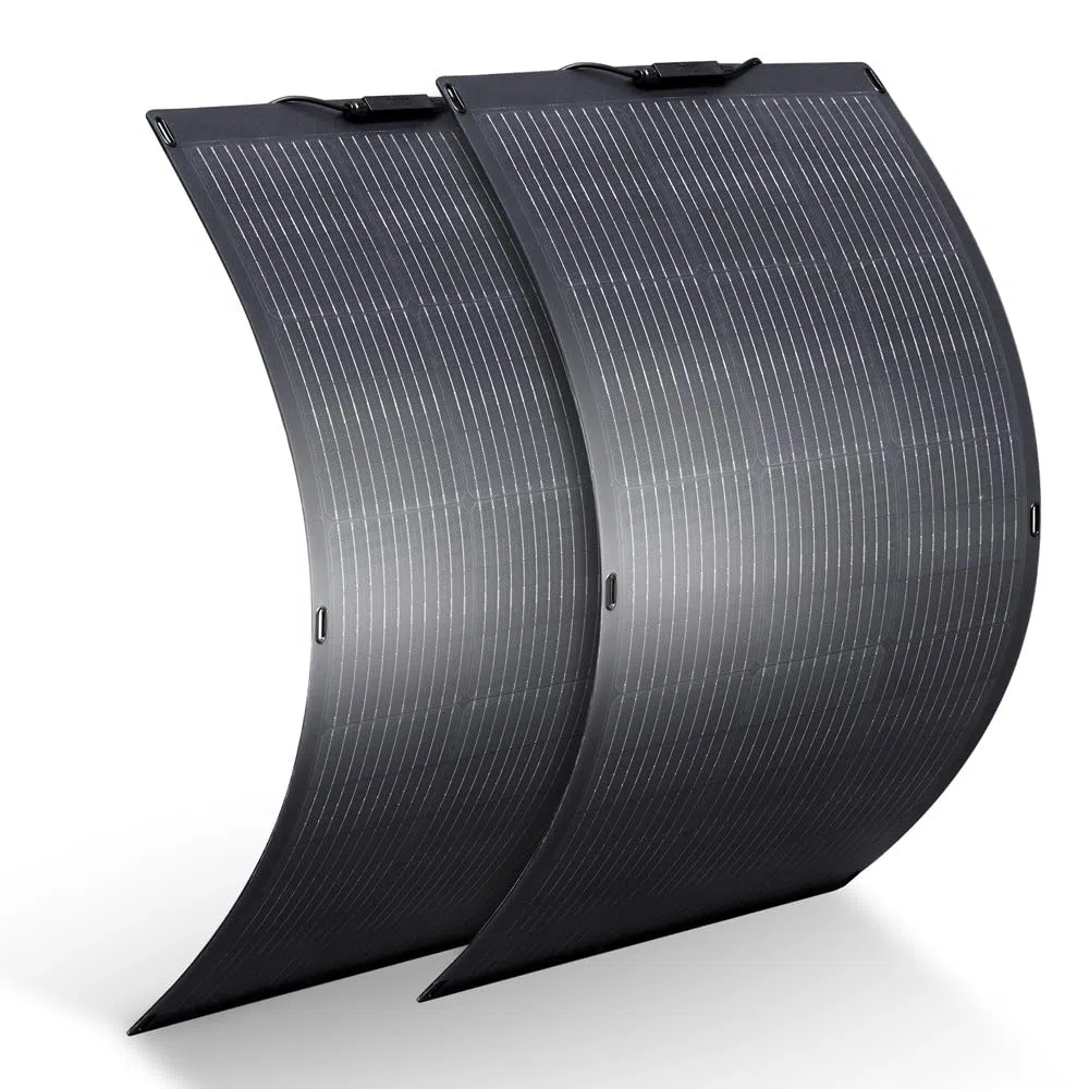 ALLPOWERS 2x 100W Flexibles Solar Panel SF100, Monokristallines Solarpanel IP68 Hocheffizient Solarmodul Solarzelle Photovoltaik Solarladegerät für Wohnmobil, Boote, Dächer, Camping