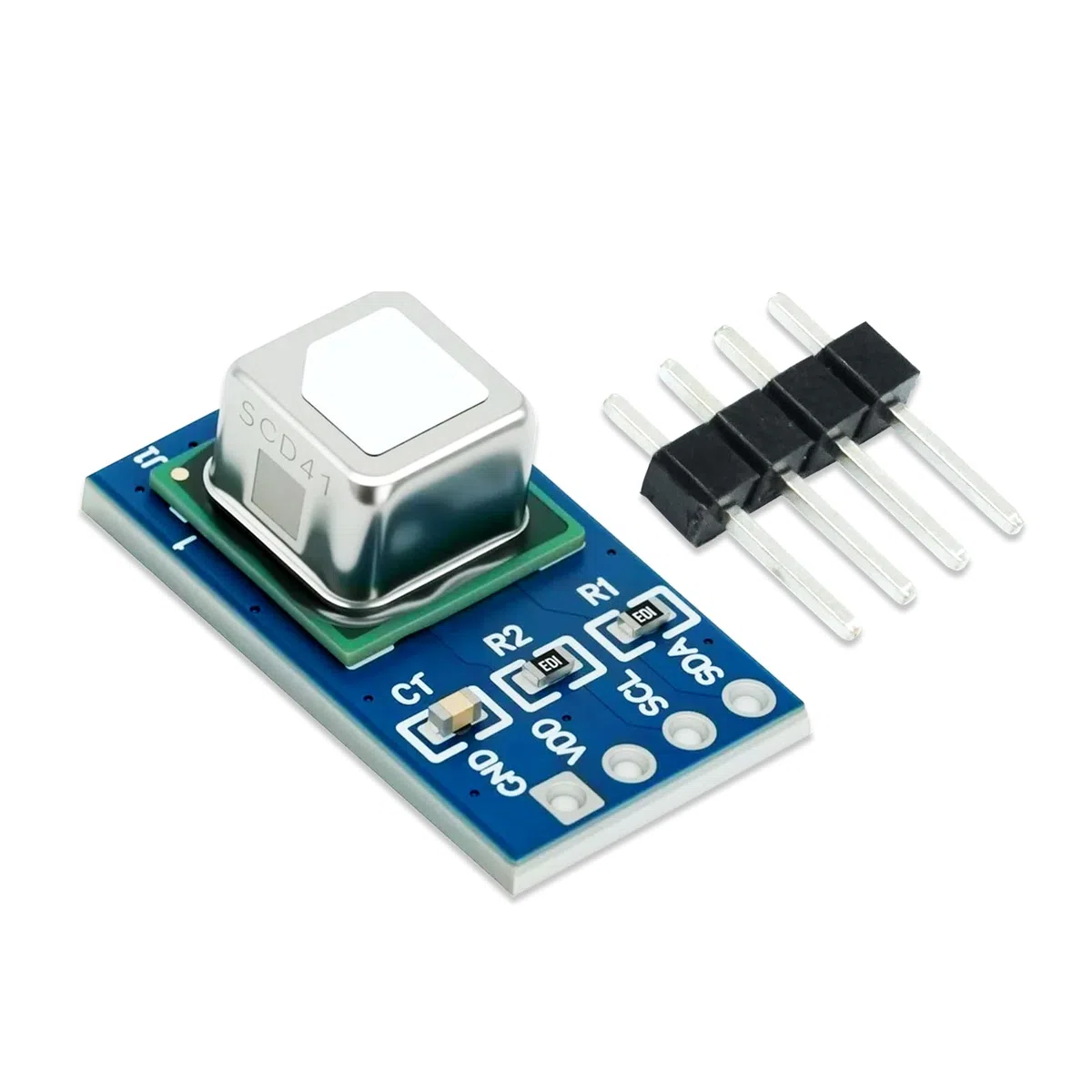 SCD41 SCD41 Gassensormodul Erkennt CO2,Kohlendioxid,QIQIAZI SCD41-Gas Sensor Module, Temperatur und Feuchtigkeit in Einem Sensor mit I2C-Kommunikation