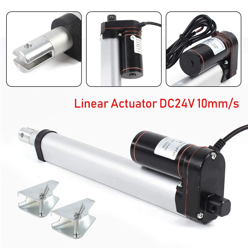 Elektrischer Linearantrieb, Wasserdicht Linearantrieb 200 Mm Hub DC 24 V, 1000N-1500N Mini-Linearaktuator für Schrank, Fensteröffner, Türöffner, Home Automation