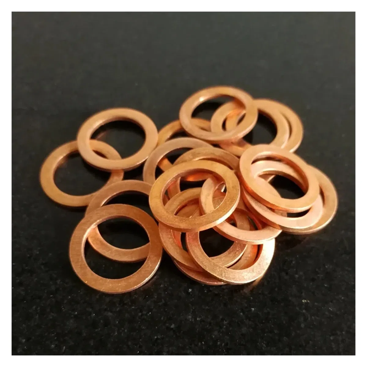 Kupfer-Unterlegscheibe M12 Dichtung Innendurchmesser 12 mm Dichtring Dünnblech T3 Rote Kupfer-Unterlegscheibe(Size:12x15.5x0.6 (100pcs))