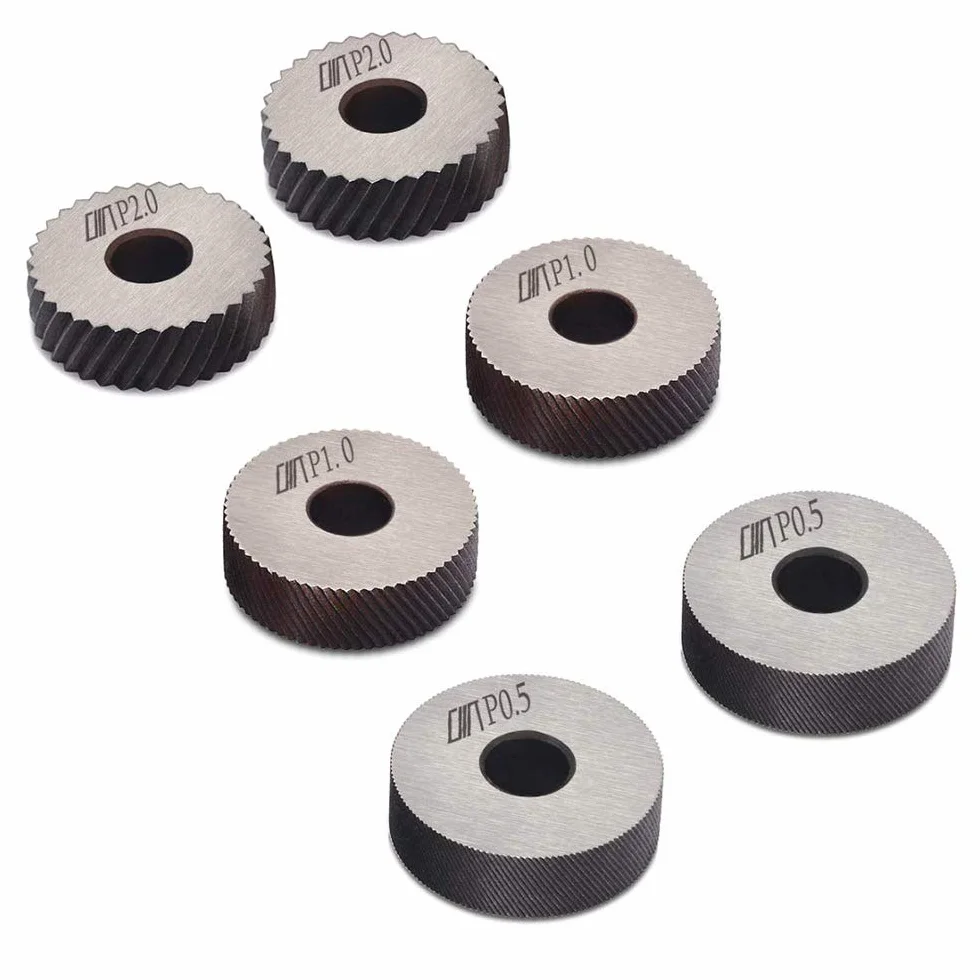 Rändelrad-Set, Stahl, Doppelrad, schräge Zähne, Lineares Rändelrad, diagonal, 0,5mm, 1 mm, 2 mm, Rändelfeld für Drehmaschine
