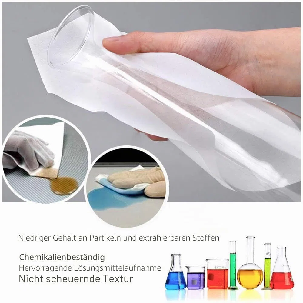 AAwipes Cleanroom Reinigungstücher, fusselfrei, 10,2 x 10,2 cm (Beutel mit 600 Stück) Zellulose/Polyester-Mischung (Klasse A, 68 g) für Labor, Elektronik, Pharmazeutik, Druck und Halbleiterindustrie