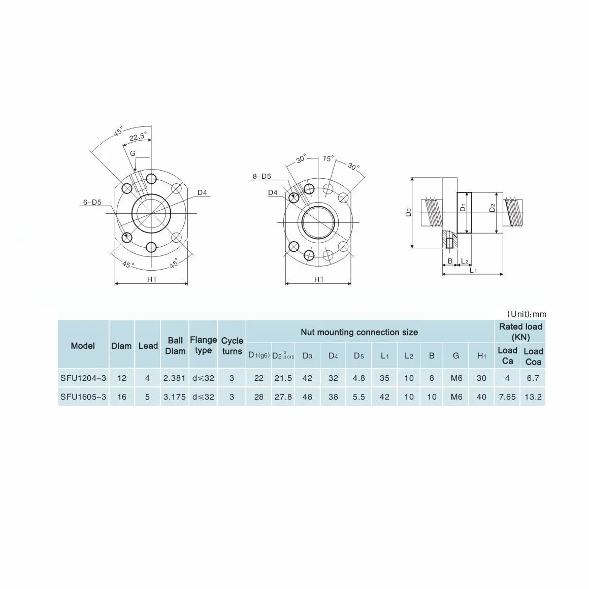 1 STÜCKE SFU1605 Kugelumlaufspindel Durchmesser 16mm 5mm Steigung Kugelumlaufspindel Einzelmutter für 1605 Mutterngehäuse Halterung CNC Schnitzmaschine Teile