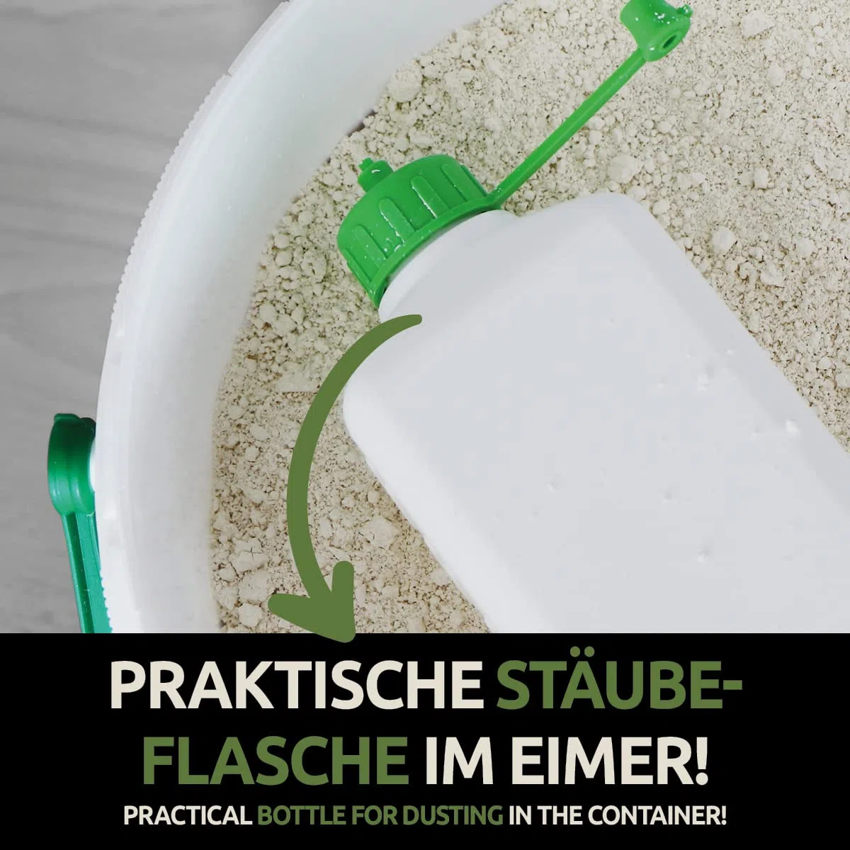 GreenPet KiesoVet Kieselgur für Hühner 4kg - gegen Milben, rote Vogelmilbe, Diatomeenerde & Kieselerde Pulver inkl. Stäubeflasche, für Hühnerstall & Geflügel Betriebe, Bio