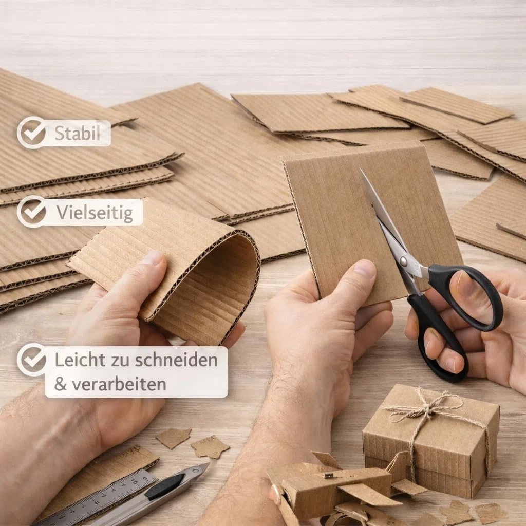 karton-billiger | Wellpappe Zuschnitte A3 & A4 - Bastelkarton 1-wellig aus Kraftpapier zum Basteln Malen Kleben - Plano Wellpappzuschnitt, ab 20 Stück (100, A3)