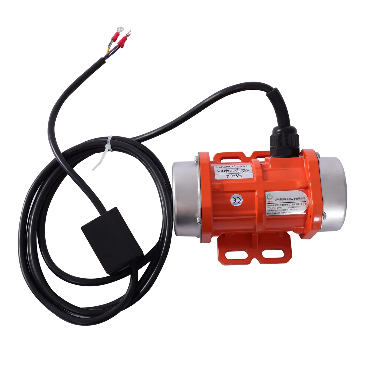 Vibrationsmotor 40W 220V Rüttelmotor Einphasig Vibration Motor IP65 Betonrüttler 3000U/min für Bergbau, Metallurgie, Kohle, Strom und Bau, Vibrationsstärke 25kg