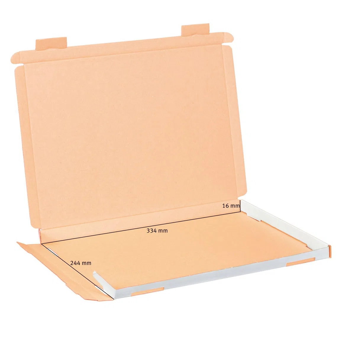 smiley pack 100x Großbriefkartons 350 x 250 x 20 mm weiß DIN A4 B4 stabiler Versandkarton Postkarton Faltschachtel für Warensendung, Büchersendung und Großbrief mit Steckverschluss (100 Stück)
