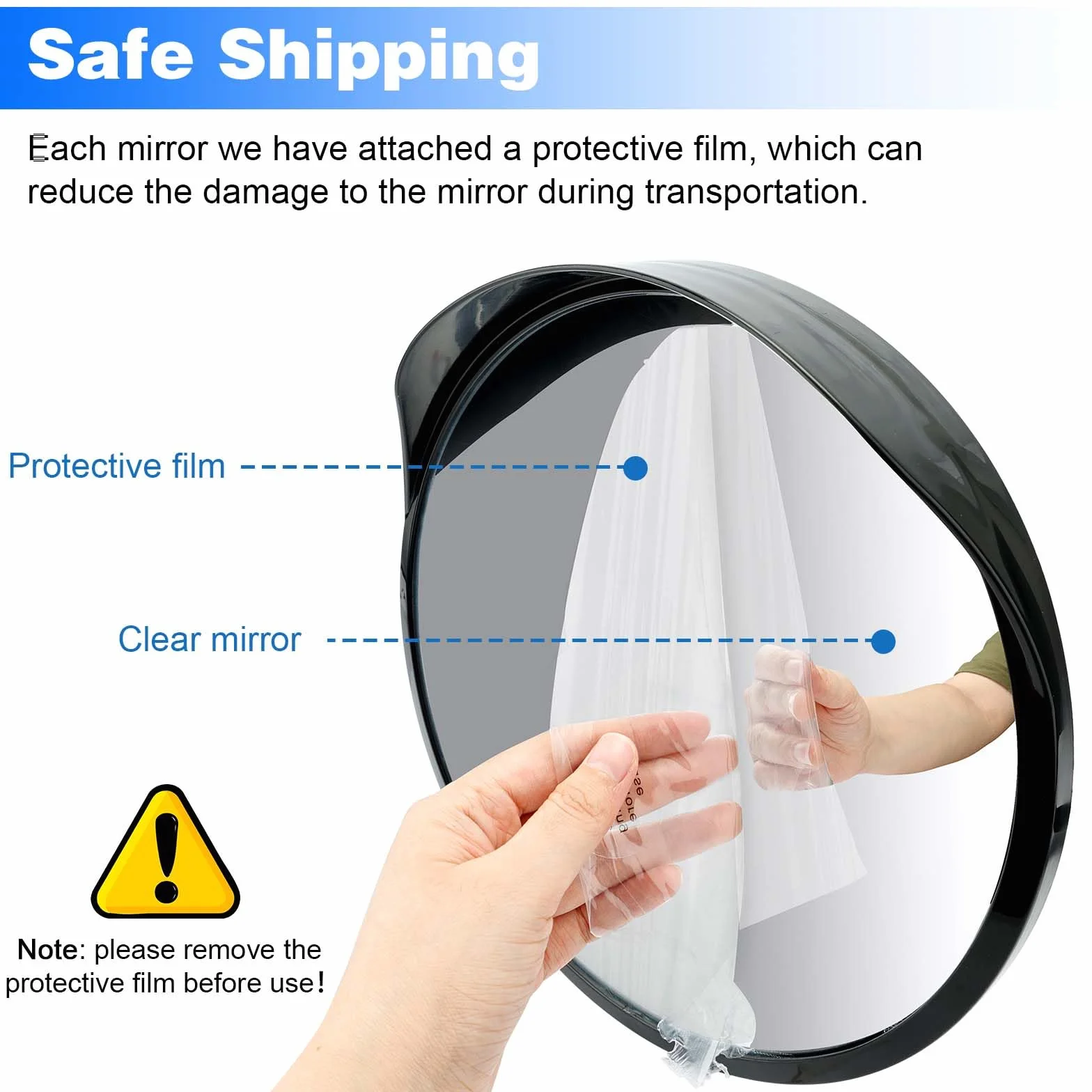 30cm Konvexspiegel Verkehrsspiegel Traffic Mirror Beobachtungsspiegel Sicherheitsspiegel für Einfahrten Lagerhallen Garagen mit 1x Halterung 4x Schrauben