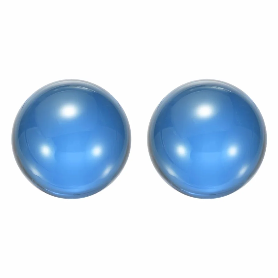 sourcing map Jonglierball aus klarem Acryl, 45 mm, Blau, 2 Stück