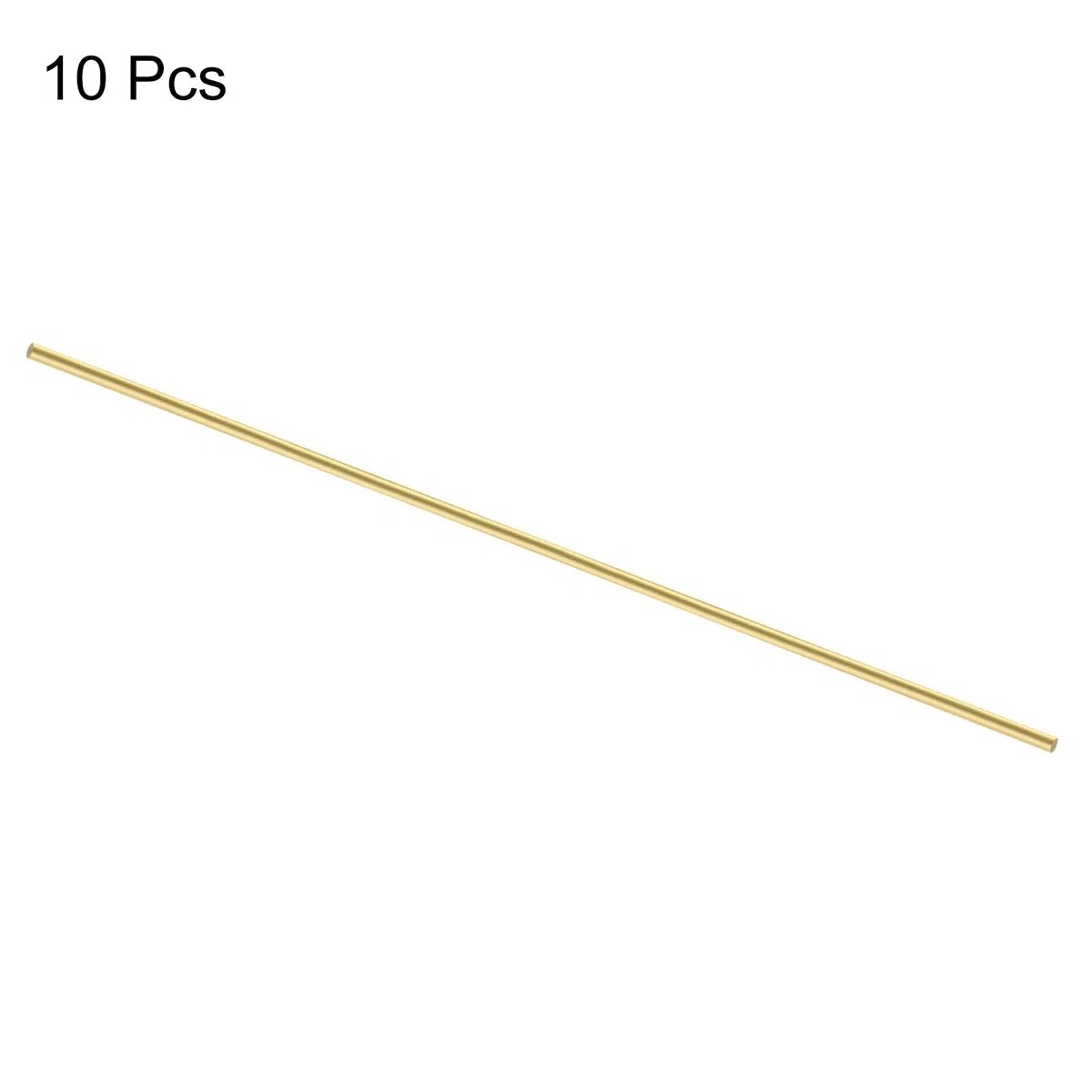 QUARKZMAN 10 Stück Messingstangen 5mm x 300mm Messing Vollmaterial Rundstab für Messergriffe Pin DIY Handwerk Modellflugzeug