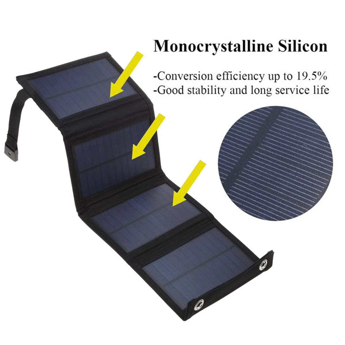 Faltbare USB-Solarmodulzelle, 100 W, tragbar, zusammenklappbar, für den Außenbereich