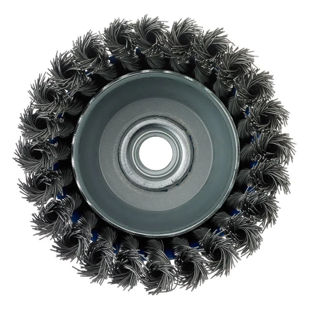 Mercer Industries Knoten Topfbürste 2–3/4-Zoll x (5/8-inch-11, M10 x 1,25, M10 x 1,5), Carbon Stahl, 189060