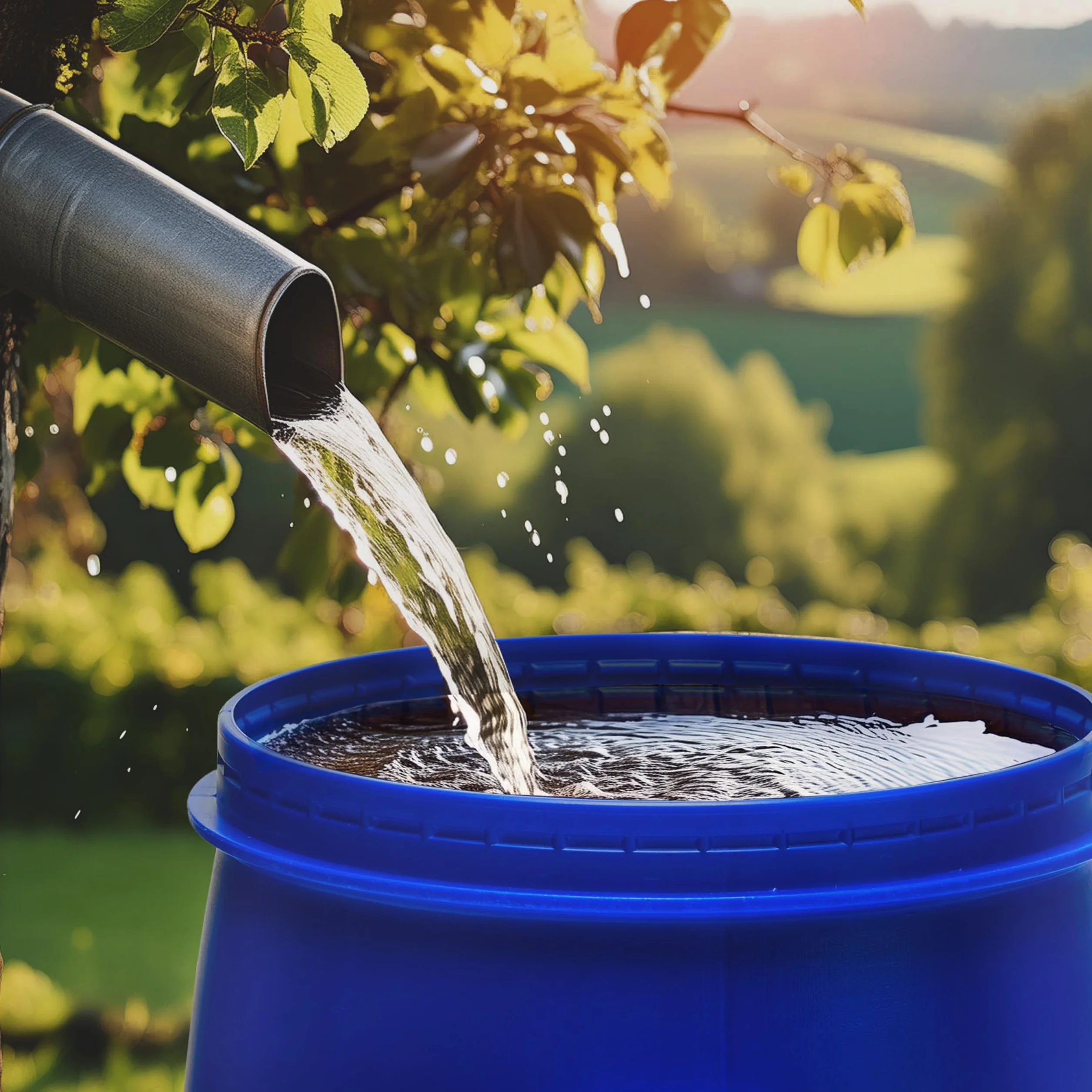Garronda Set 2X 60 Liter Deckelfass Weithalsfass aus HDPE Regenfass für Garten Fass 60l Wassertonne Futtertonne Wasserbehälter Universalfass Wasserfass Lebensmittelfass Wassertank GD-0122, Blau