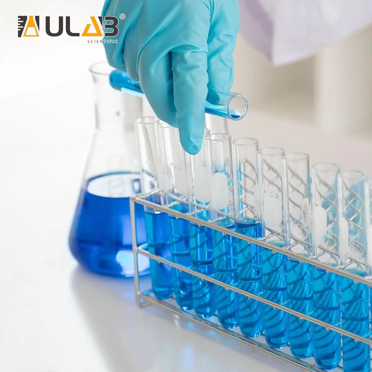 ULAB Scientific Reagenzglas-Gestell, Edelstahl, Aluminium-Material UTR1009 1