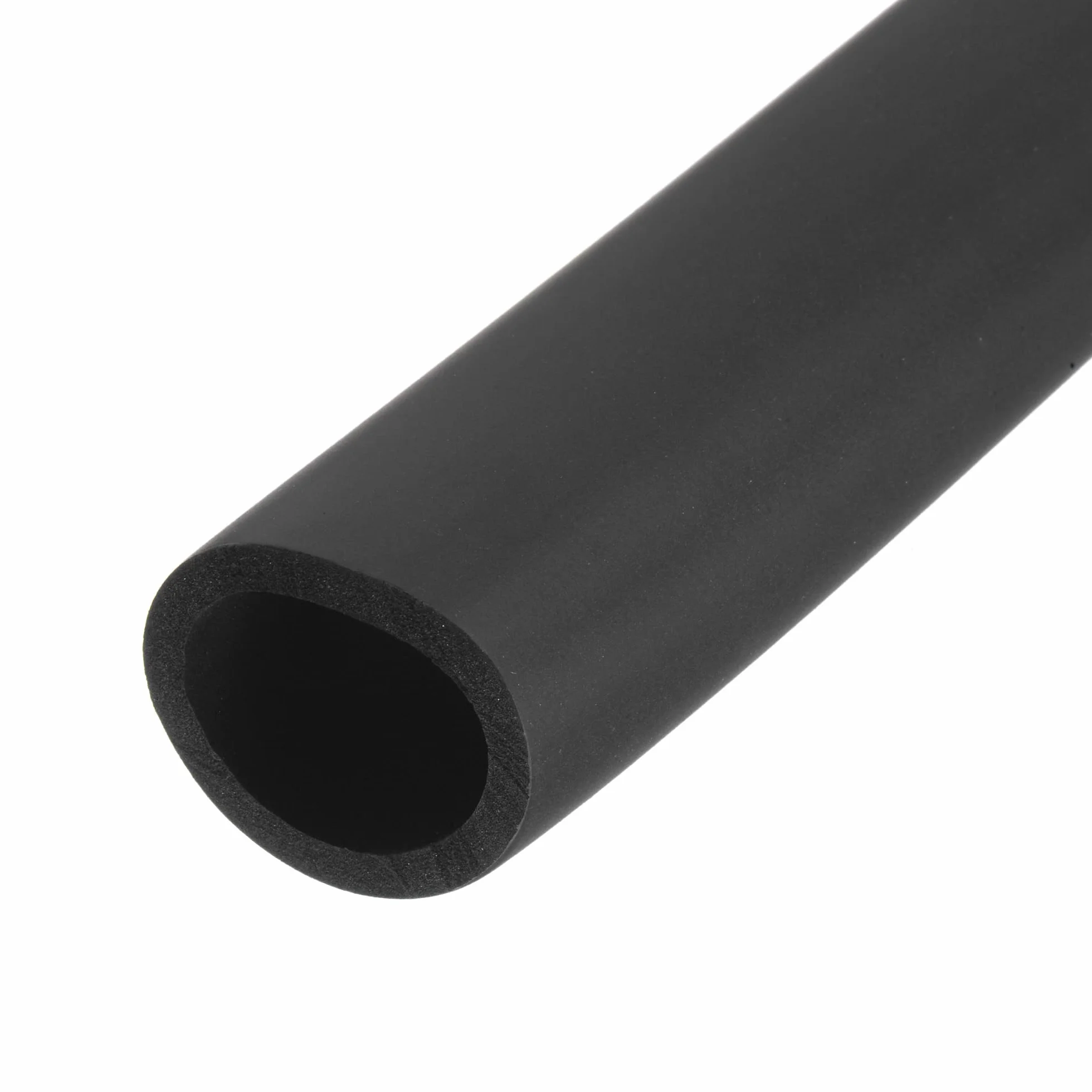 sourcing map 1m Rohrisolierung Schaumstoff, Durchmesser 50mm Isolierstärke 7.5mm Heizungsrohr Verkleidung für Fitnessgeräte, Rohre, Handhaben (Schwarz)