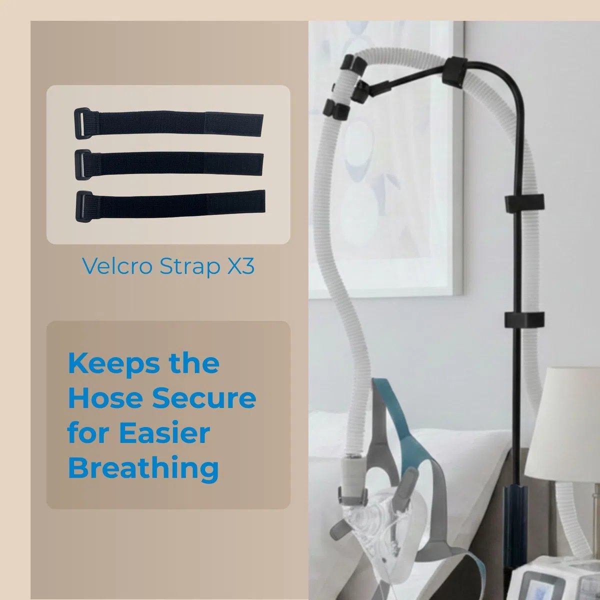 CPAP Schlauchhalter Aufhänger, Einstellbare CPAP Schlauchheber und Schlauchunterstützung, Sicher und,Zuverlässig,Flexibel,Robust,Tragbarer, zur Verhinderung von CPAP Schläuchen Leckage & Verwicklung