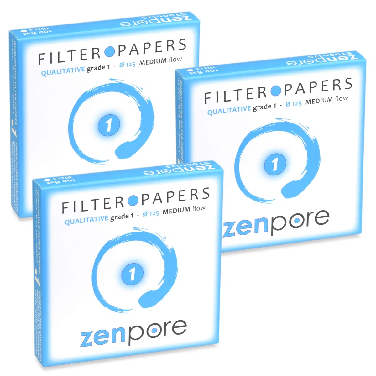 12,5 cm Labor filter papier, Qualitative Standardnote 1 – Mittlerer Durchfluss 125 mm (Set mit 3 x 100 Scheiben)