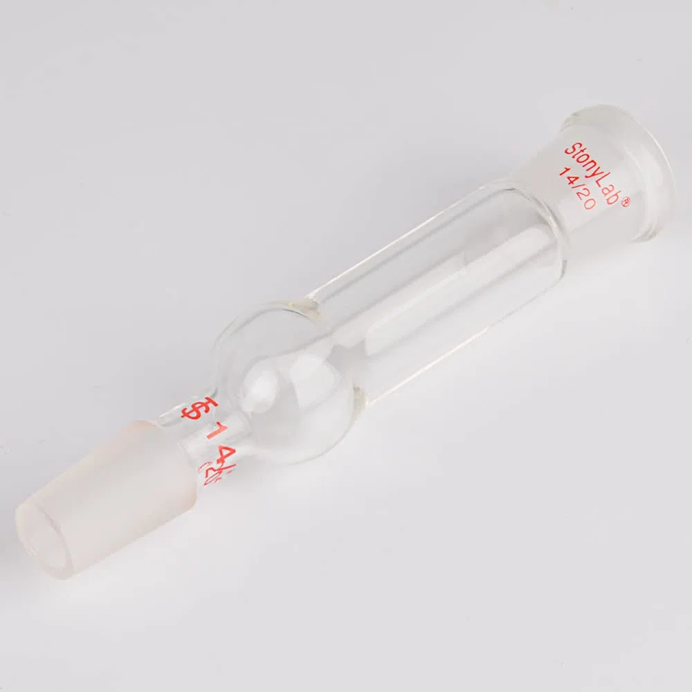 stonylab Borosilikatglas-Trocknungsrohr-Adapter, Zwei 14/20 Verbindungsstücke, Gerades Trocknungsrohr für Laborzwecke