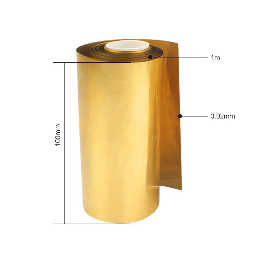 3 Stück Messingfolie Messingblech Messingstreifen Messingband Metall Dünnblech Folienplatte Messing Blatt Gold Folie aus H62 Messing (Größe: 0,02 x 100 x 1000 mm)