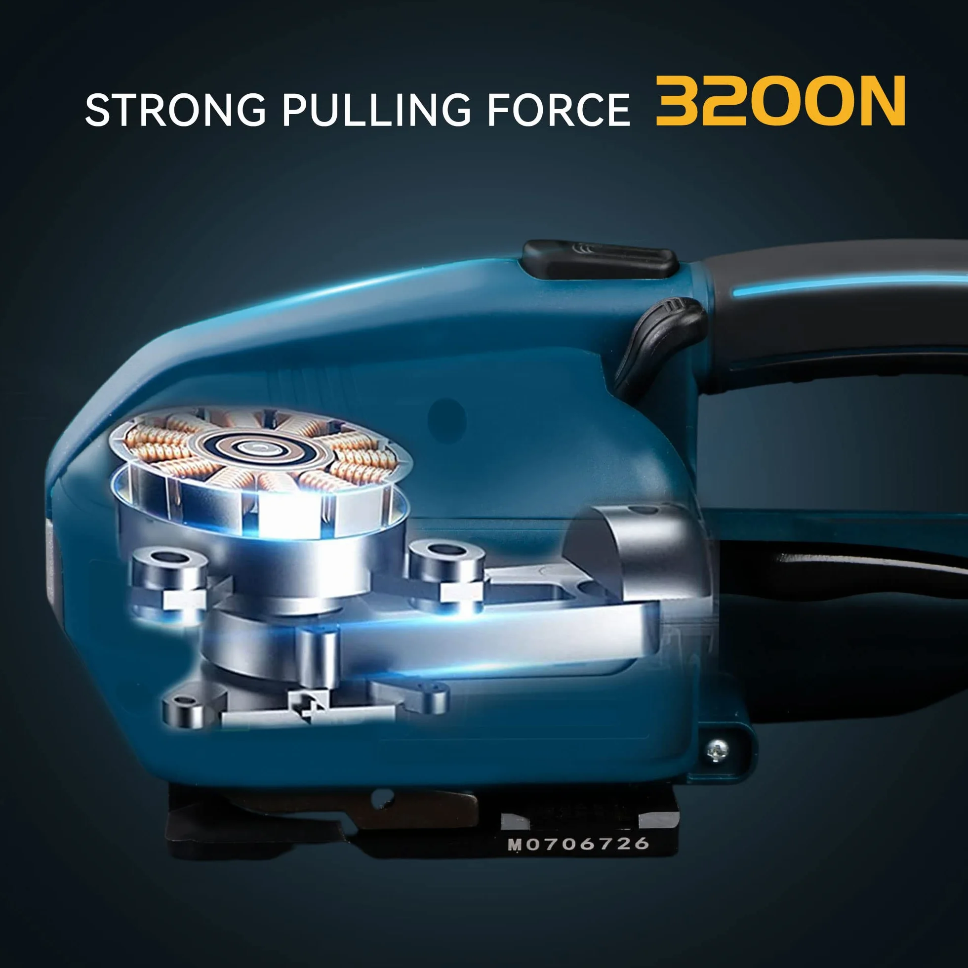 U.S. SOLID Elektrische Umreifungsmaschine mit LCD-Bildschirm für 13-16mm PP PET Bänder, 2 x 4000mah automatische akku Umreifungsgerät für Boxen und Paletten