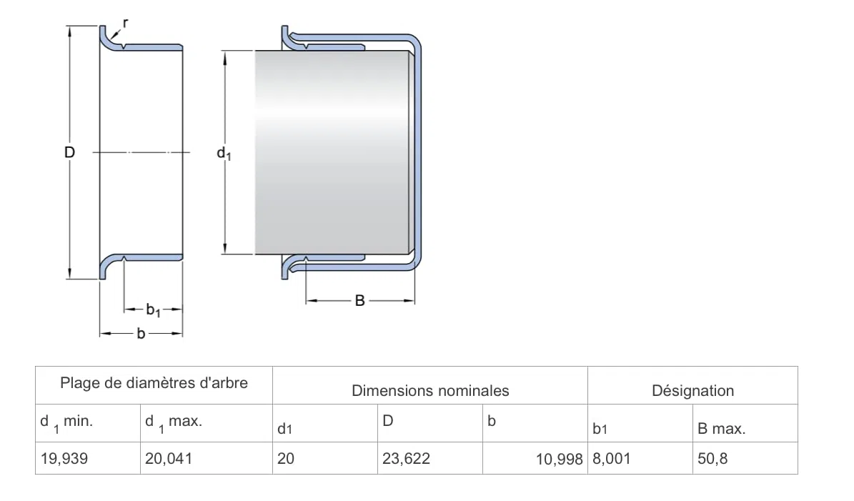 SKF 99078 Speedi-Hülse, Zoll, 2,0 cm Schaftdurchmesser, 1,1 cm Breite