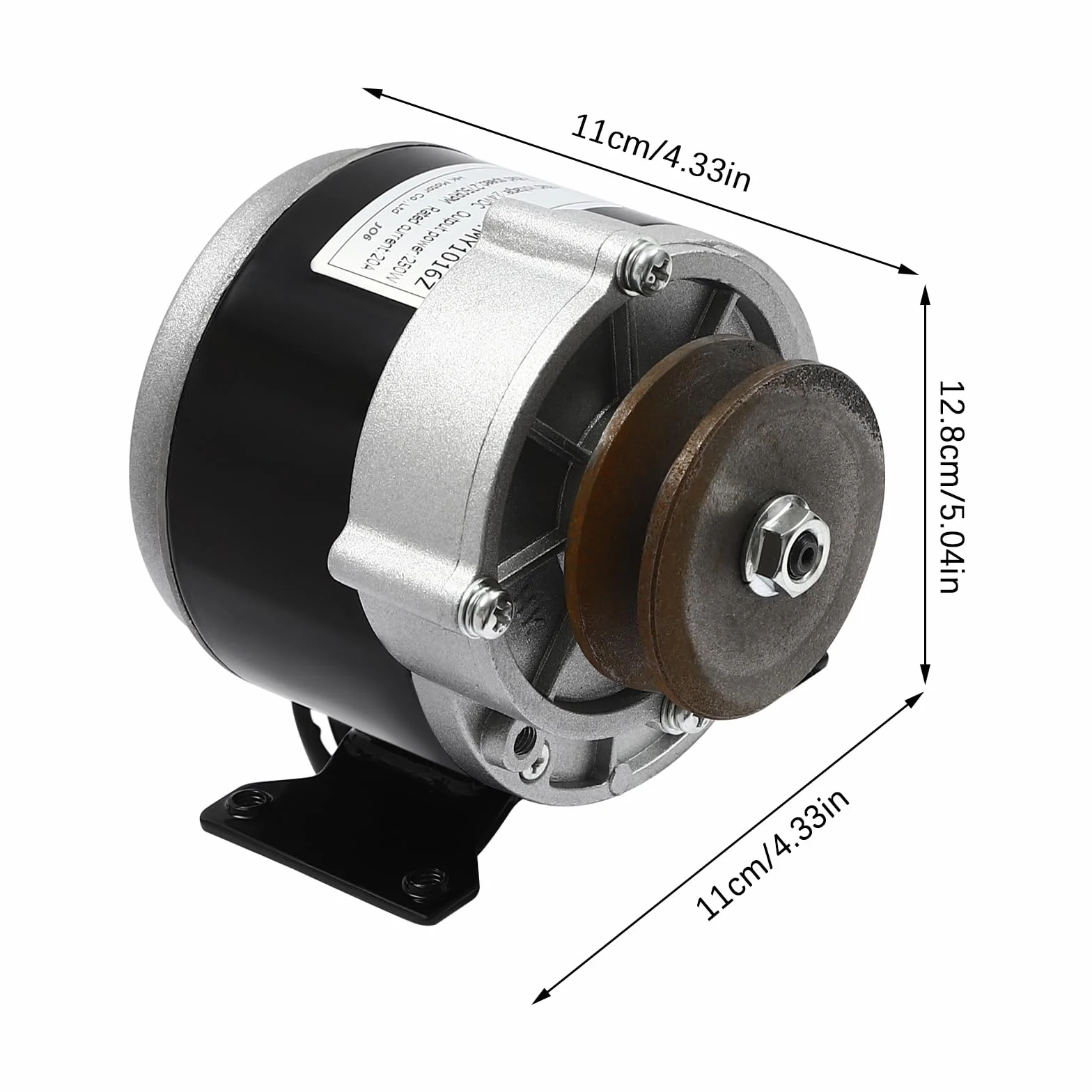 Untersetzungs-Elektromotor Getriebemotor Elektromotor Geschwindigkeitsreduzierung Motor DC-Motor-Untersetzungsgetriebe 12V/24V/36V DC 250W für Go-Kart Roller und E-Bikes (24V)