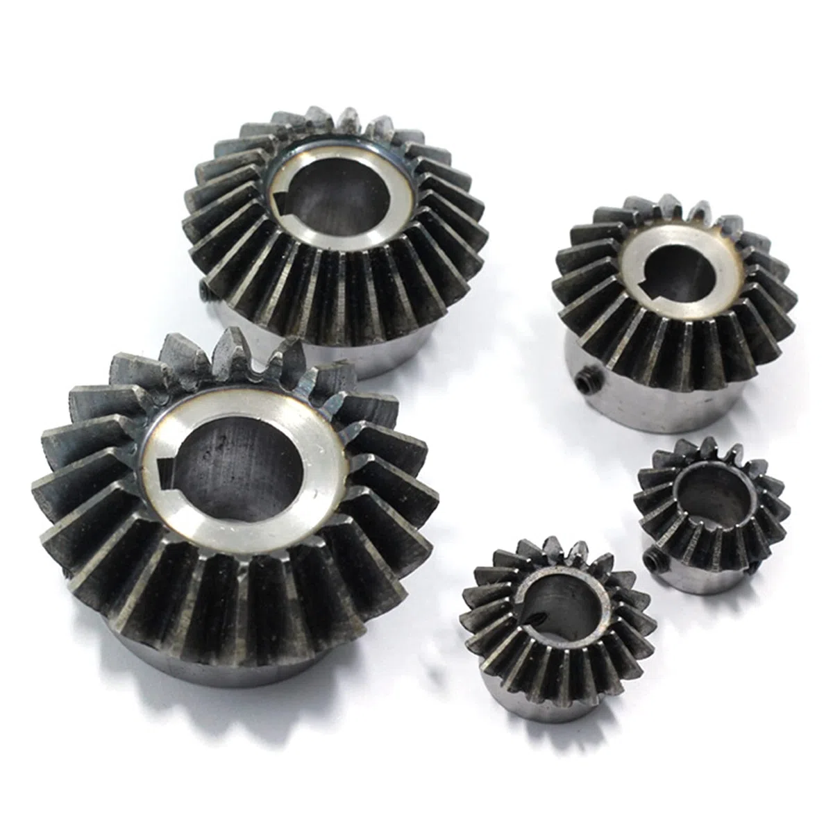 2 Pcs Kegelrad 2 Modulus 20 Zähne Innenlochdurchmesser 8-20mm Zahnrad 90 Grad Eingriffswinkel Stahl Gears Schraubloch M5