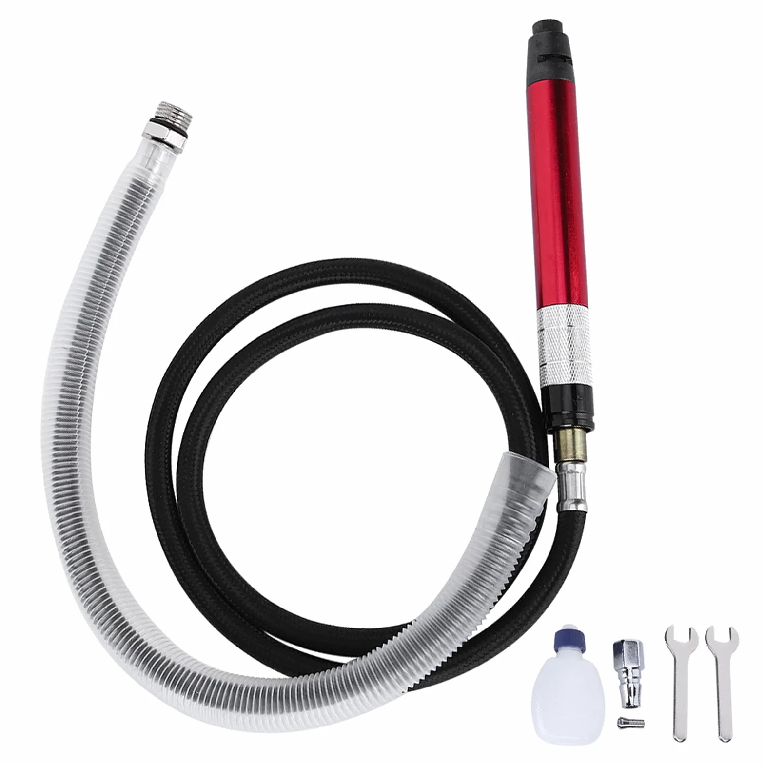 Hochgeschwindigkeits-Pneumatik-Schleifmaschinen-Set mit Luftschlauchanschluss aus Legiertem Stahl – Tragbare und Leichte Bleistiftschleifmaschine für Präzise Metallarbeiten und