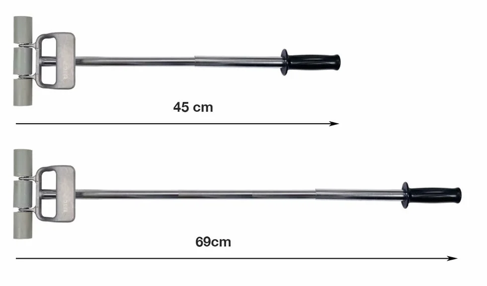Andrückrolle Teleskop Walze Nahtroller Andruckwalze Andruckrolle Eckroller Stahlgriff 190mm