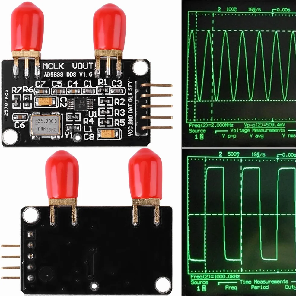 AD9833 DDS Signal Generator Modul 0 MHz bis 12,5 MHz Quadrat/Dreieck/Sinuswelle