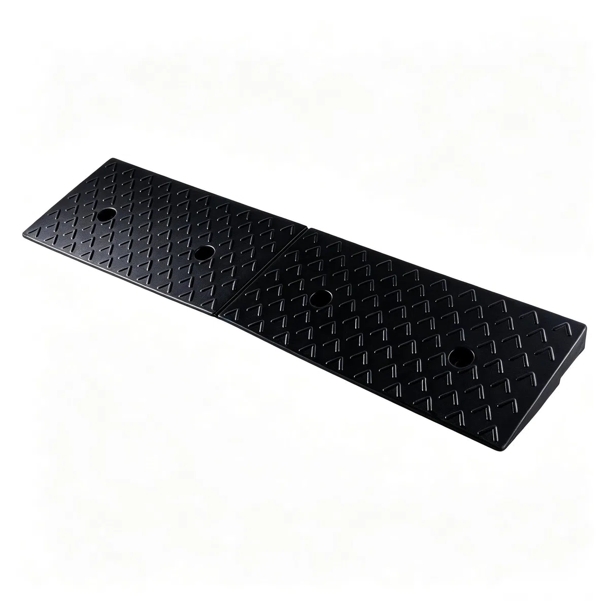 1 Stück Bordsteinrampe aus Gummi 100x25x5cm, Auffahrrampe für Auto, Motorrad, Rollstuhl, rutschfeste Schwellenrampe mit 10 Tonnen Tragfähigkeit, für Hof, Garage, Gehweg
