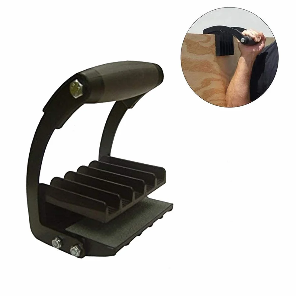 Plattenträger, Heber für Gipskartonplatten, Einfacher Paneelwagen-Greifer, praktischer Brettheber, Griff für Sperrholz oder Rigipsplatten, Trägerwerkzeug Ergonomisches Griff (Schwarz)