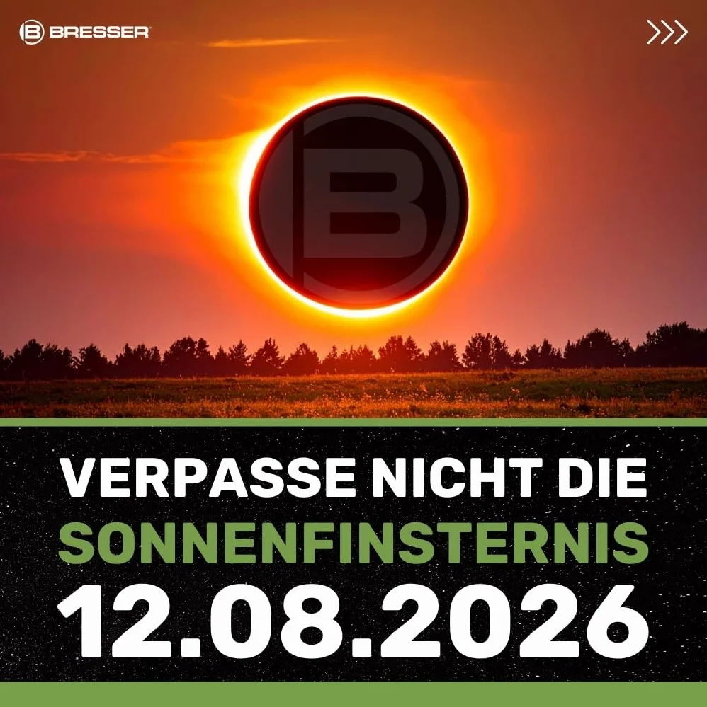 Bresser Sonnenfinsternis-Brille zur sicheren Beobachtung der Sonne, mit hochwertiger Weißlichtfilterfolie