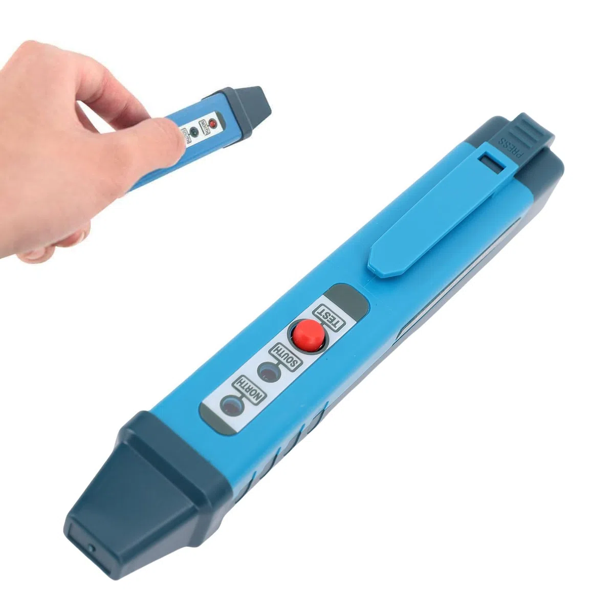 Polaritätstester, Tragbarer Mini Magnetischer Polstift mit LED Anzeige, Hochempfindlicher Magnetpol-Stift N/S, Nord-/Südpolkennung, Pol-Identifikationsstift für Heimwerker, Wissenschaft