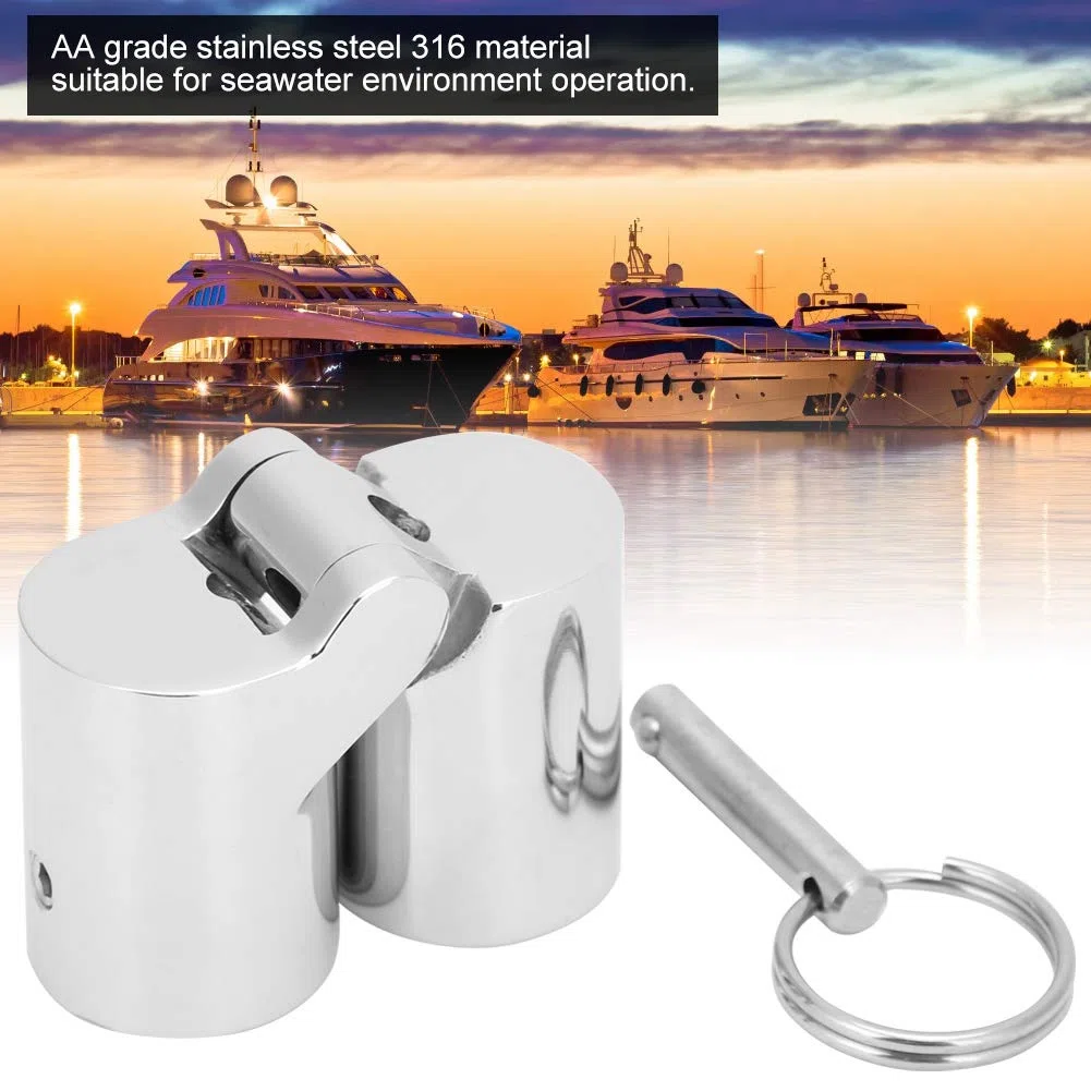 Universal-Gelenkverbinder, Edelstahl-Gimbal, 22 Mm Gelenk-Stahlkupplungen, Schiebekappenhülse, Sonnenschutz-Bootsverbinder Für Marine