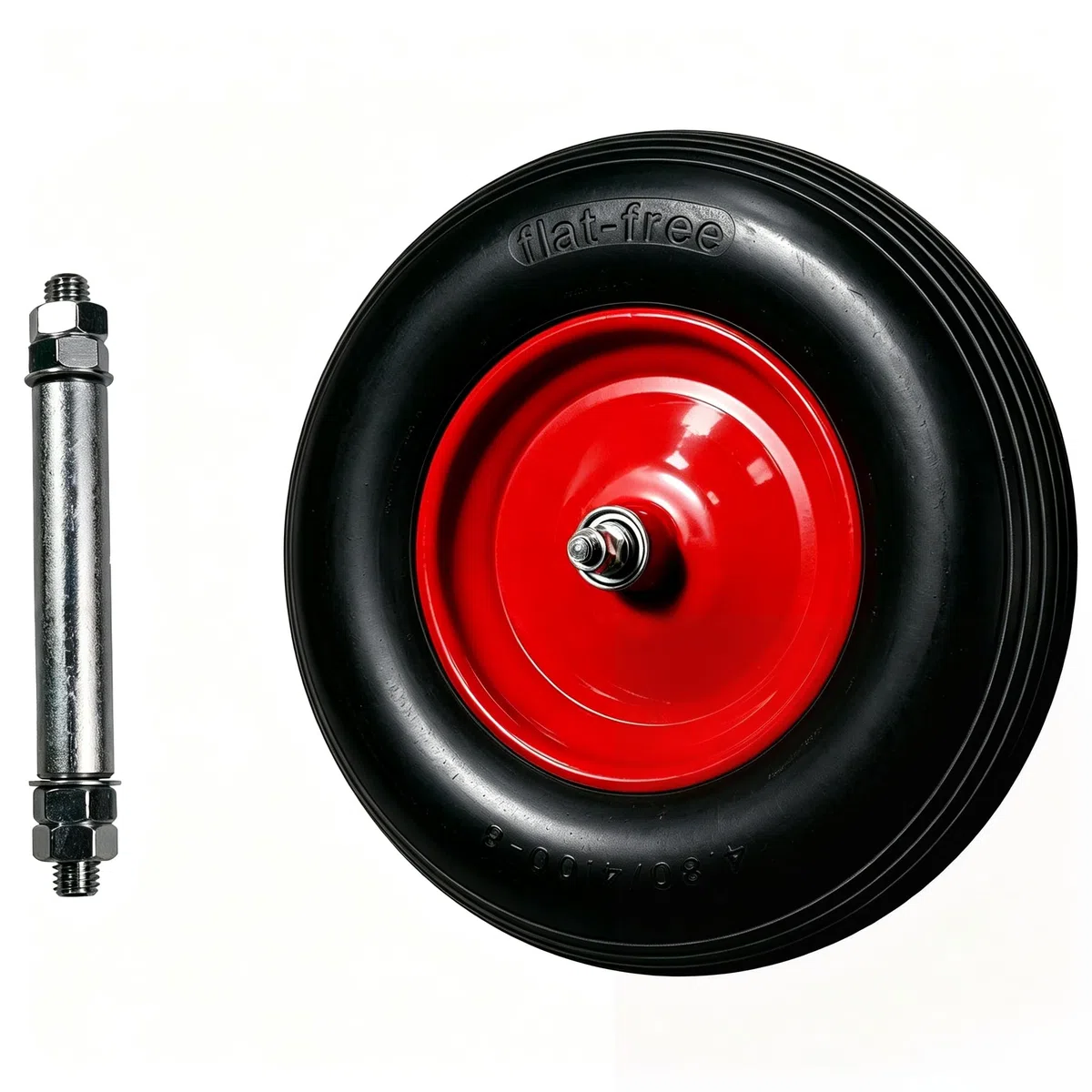 Schubkarrenrad (Rot-Schwarz)