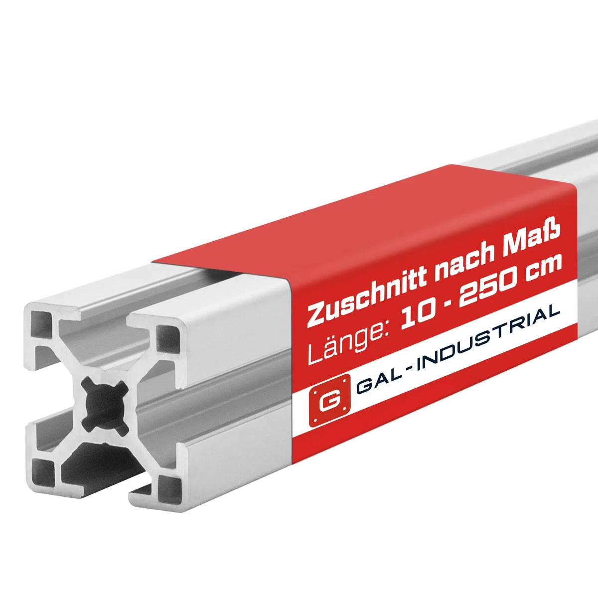 Aluprofil 30x30 mm | Nut 8 | Länge 10–250 cm wählbar | Eloxiertes und Wetterfestes Alu Profil | Konstruktionsprofil Bosch Item Kompatibel | Systemprofil für Industrie, 3D-Drucker, DIY