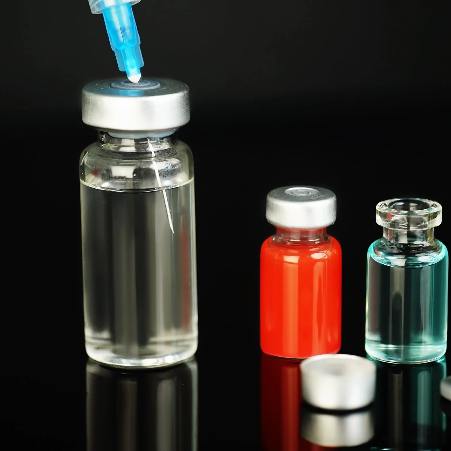 Versiegelte Probenfläschchen, 5 ml, transparente Glasfläschchen mit selbstheilendem Injektionsanschluss, 10 Stück