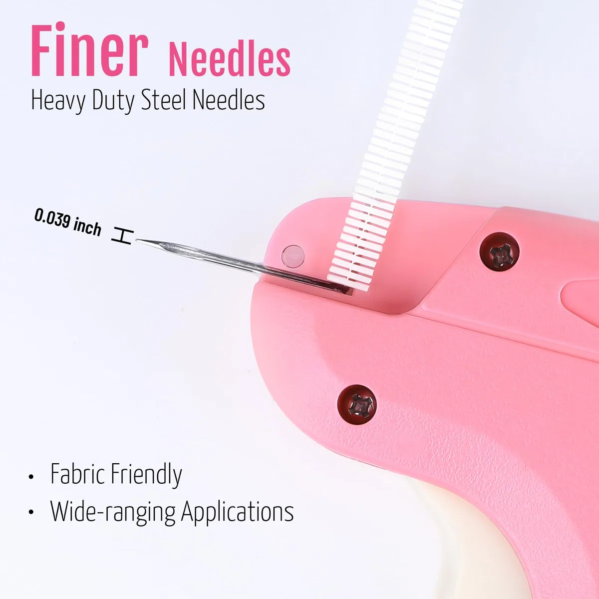 Stichpistole für Kleidung, Handstich Stichmarkierpistole, Stoffhefter für Kleidungsfixierer, Nähset inklusive 1000 schwarzen Verschlüssen & 1000 weißen Verschlüssen & 6 Nadeln