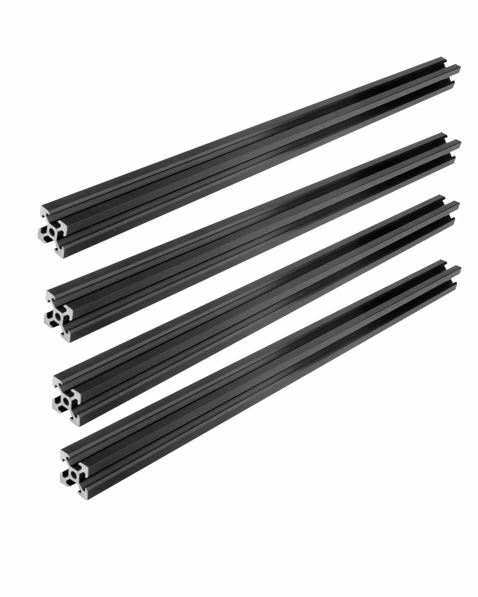 4 Stück 2020 V Typ Schwarz Europäischer Standard Eloxierte Linearschiene Aluminiumprofilextrusion für DIY 3D-Drucker und CNC-Maschinen (600mm, 2020 V Typ)