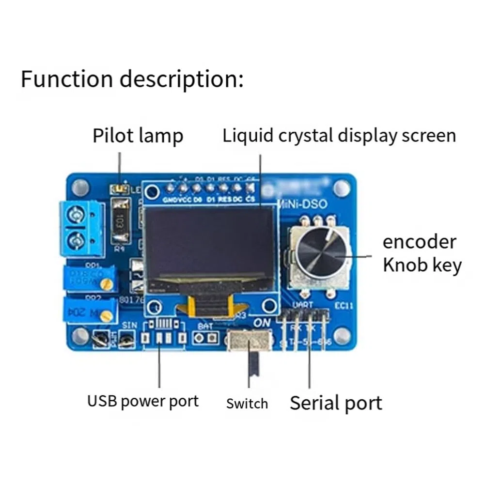 DIY Mini-Digital-Oszilloskop-Bausatz STC8K8A-Mikrocontroller Elektronik-Training Lötübungs-Teile