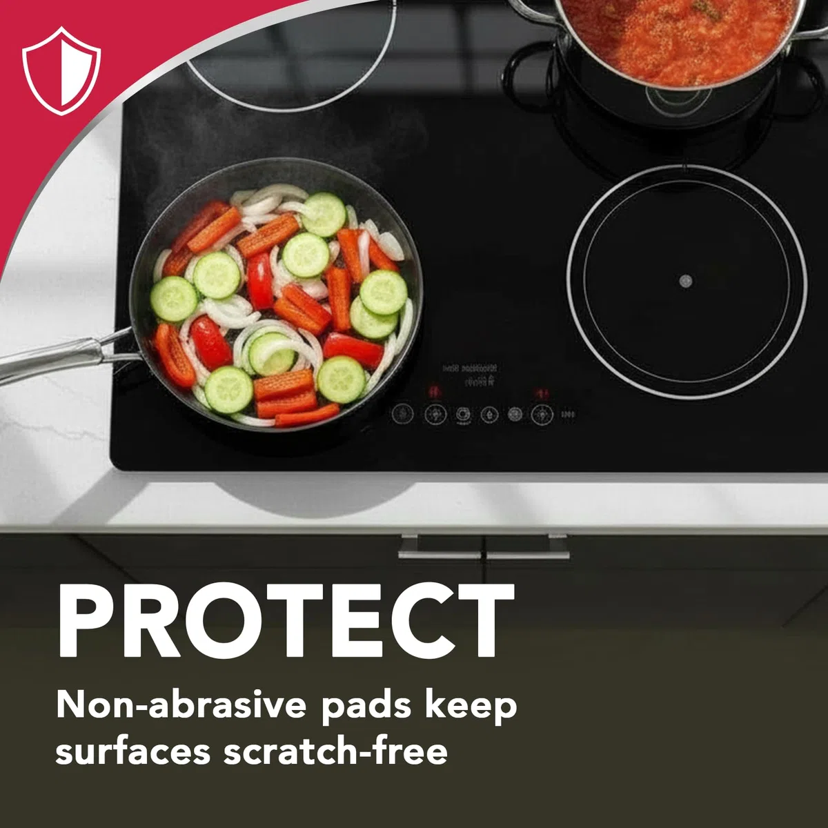 Weiman Products Cook Top Scheuerpad, 3 Stück, 6 Stück pro Packung