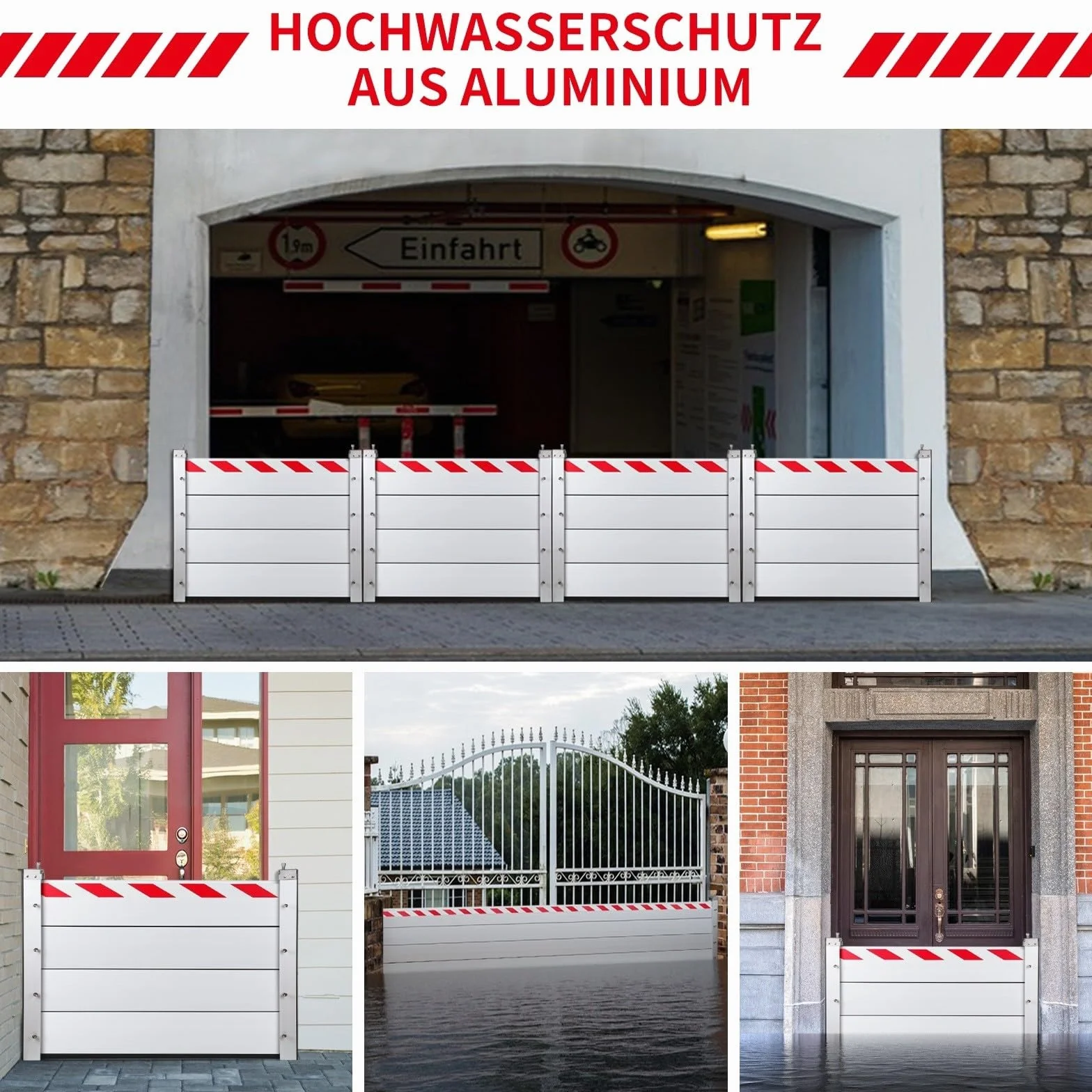 Hochwasserschutz Barriere L 85CM H 40CM Aluminium Hochwasserschutz Bei Türen Hochwasserschutz Garage Hochwasserbarriere Hochwasserschutz Bei Starkregen